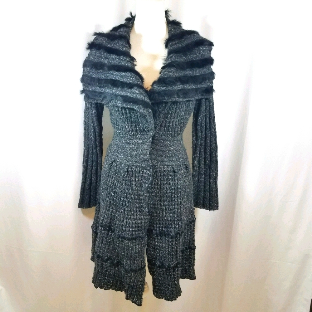 Sioni Mohair Long Cardigan M - Picture 2 of 14
